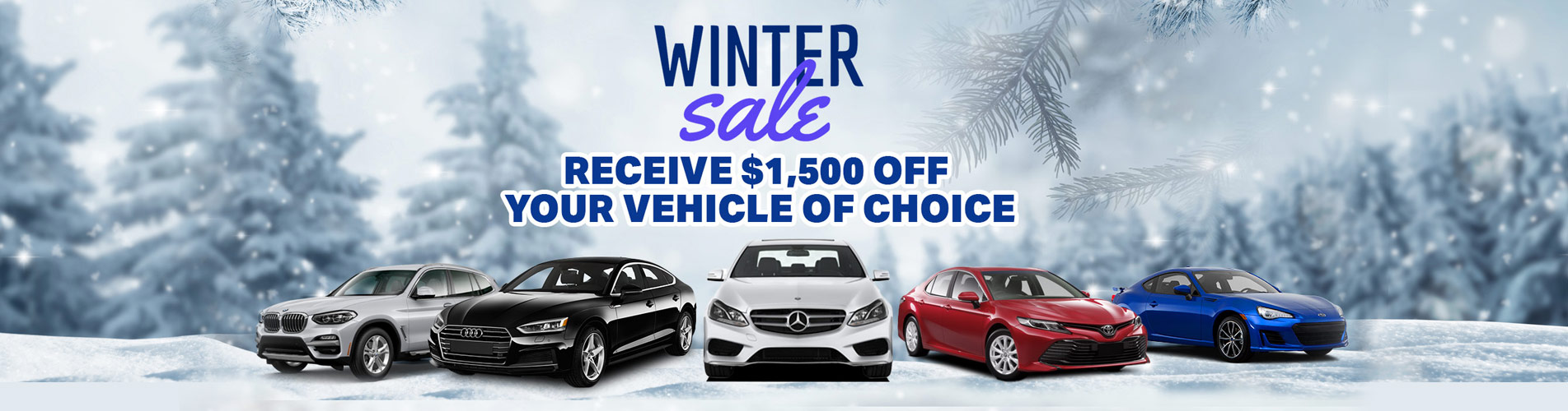 Receive $1,500 off your vehicle of choice